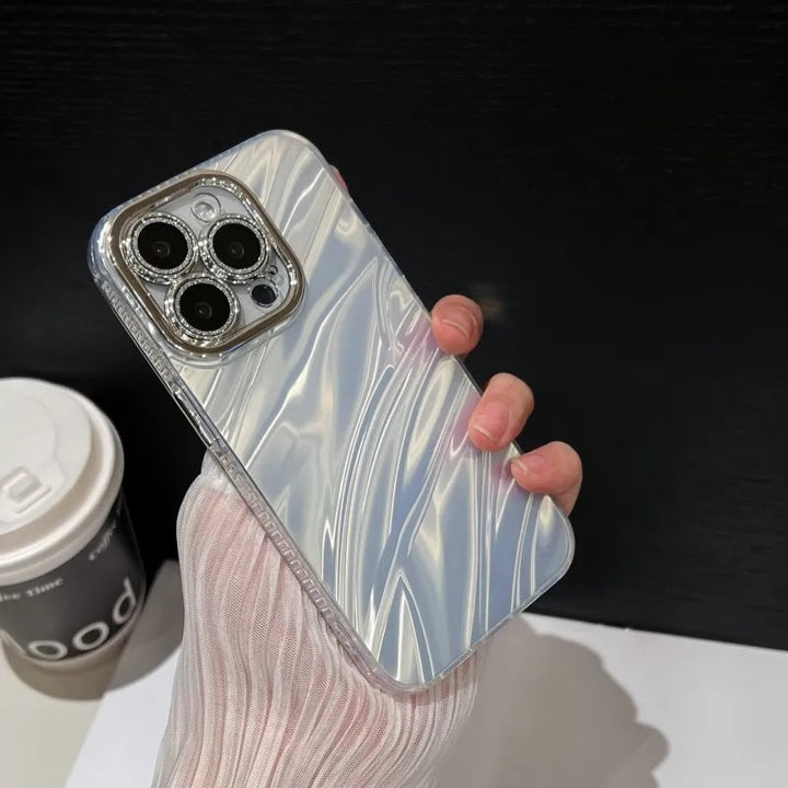 Hot Diamond Laser Gradient Glitter Camera Lens Protection Colorful Phone Shell Silver Case