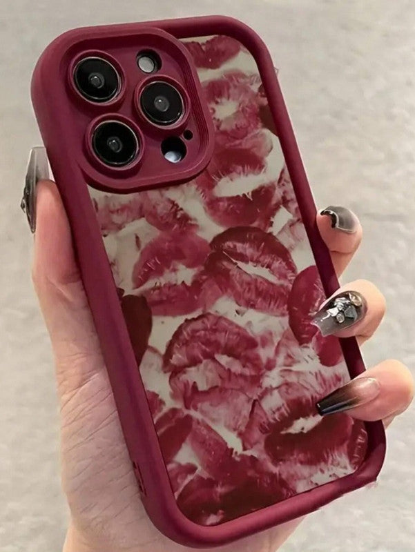 3D Hot Sexy Red Lips Retro Embossed Kiss| Love Red