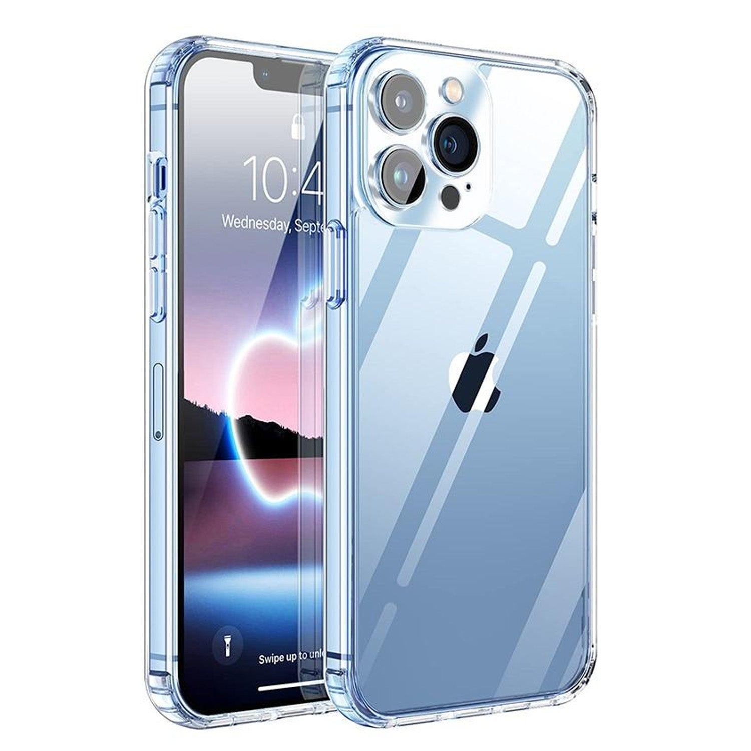 Hard Transparent Clear Strong TPU iPhone Case + Tough Polycarbonate Crystal HD Clear