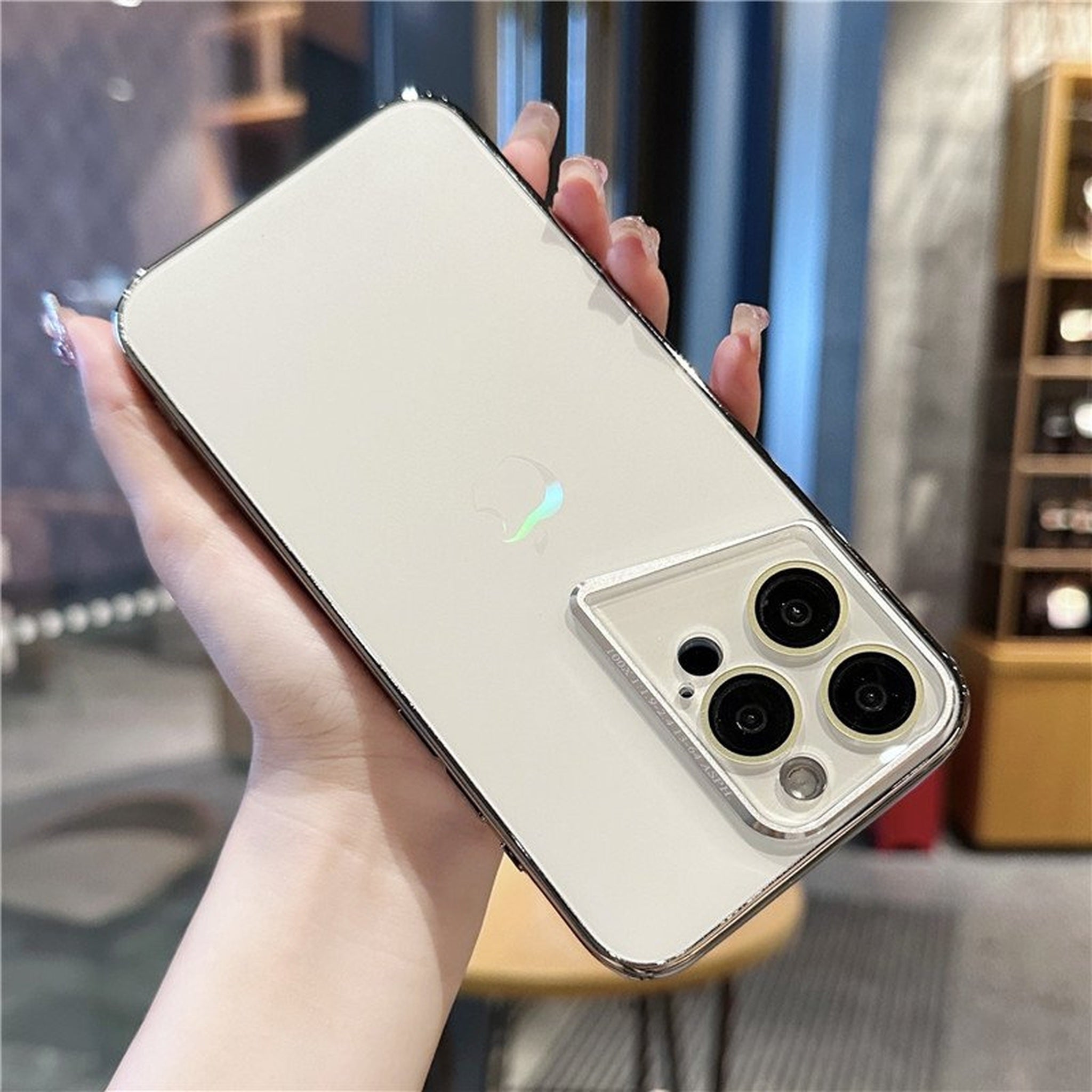 Nano Prismatic Lens Frosted Fibre Glass Porshe Phone with Camera Case