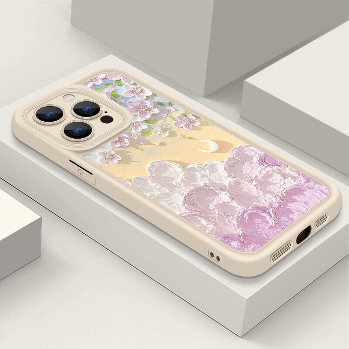 Flowers Pattern Hot 3D Pastel Oil Painting Cute Print Design Aesthetic Cover