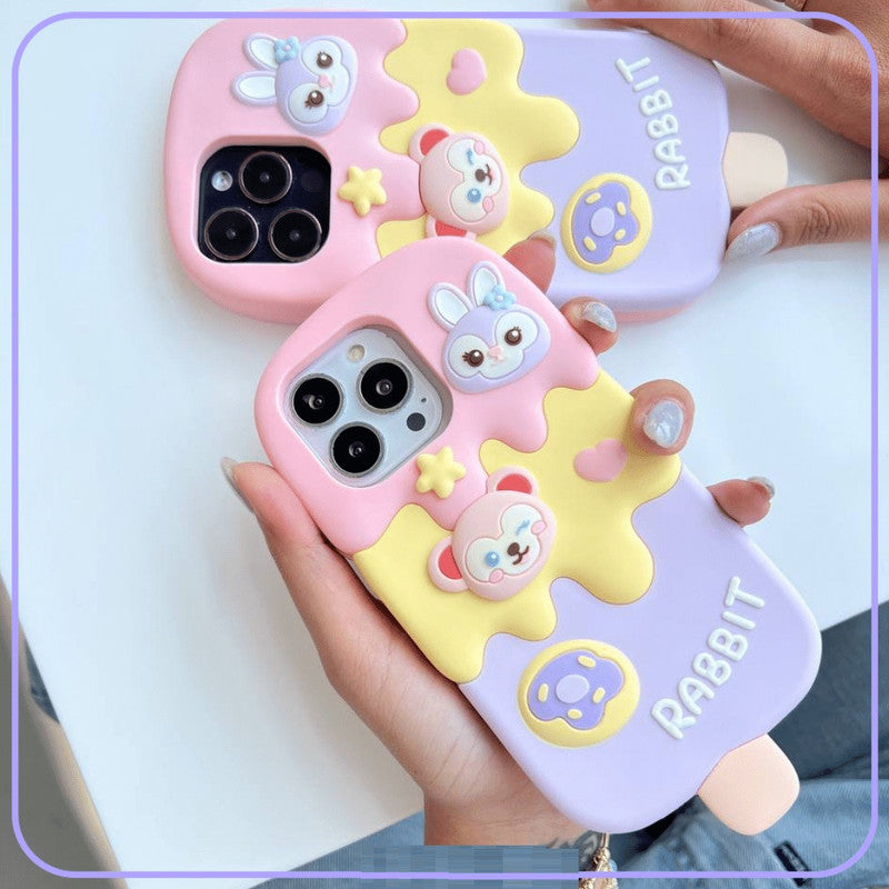 3D Ice Candy Rabbit Ice Cream Candy Duffy Bear Toy Cartoon Kawaii Case