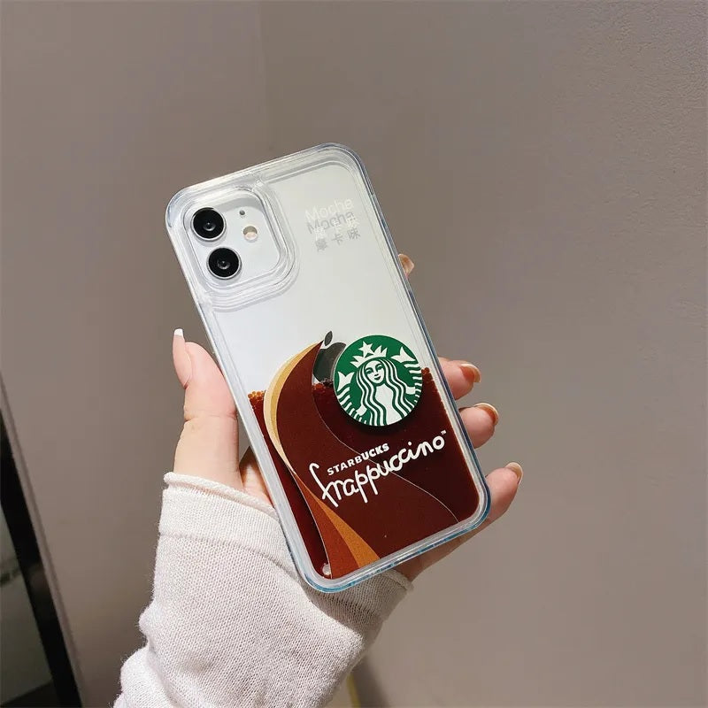 Starbuck Coffee Lover Floating Liquid Design Case