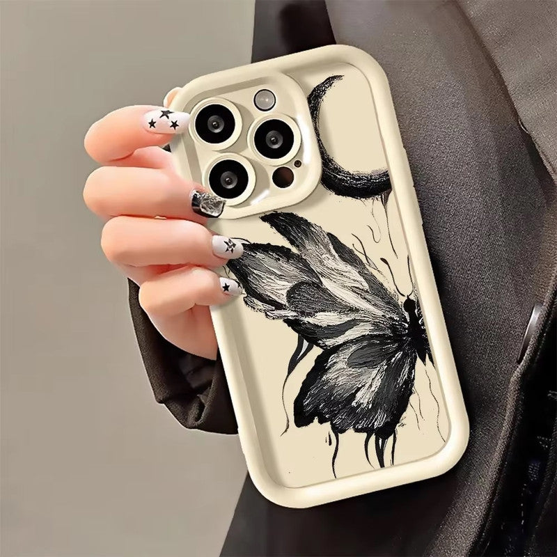 3D Grunge Butterfly Hot Monochrome Half Moon Cute Design Aesthetic Print Cover