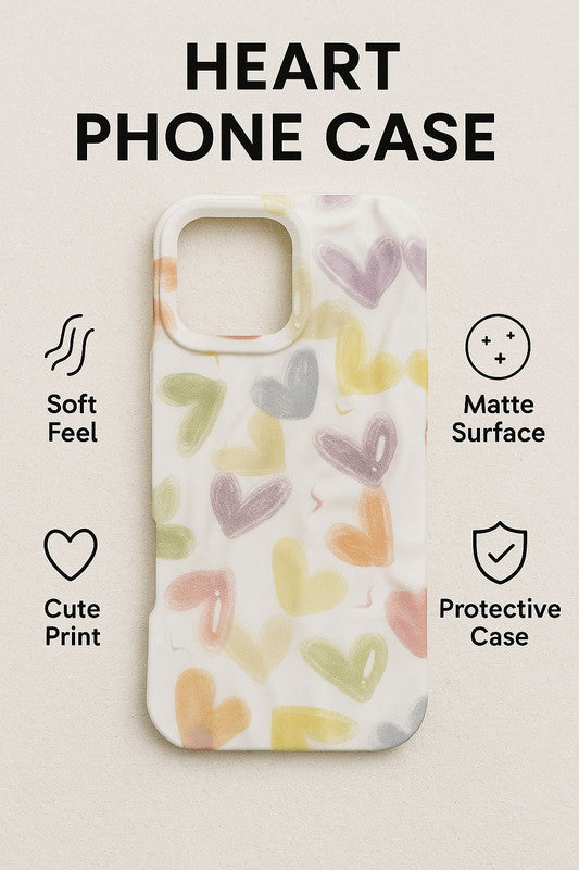 3D Colorful Vibrant Doodle Wrinkle Texture Trendy Retro Cute Girly Sexy Artistic Stylish Design Aesthetic Case