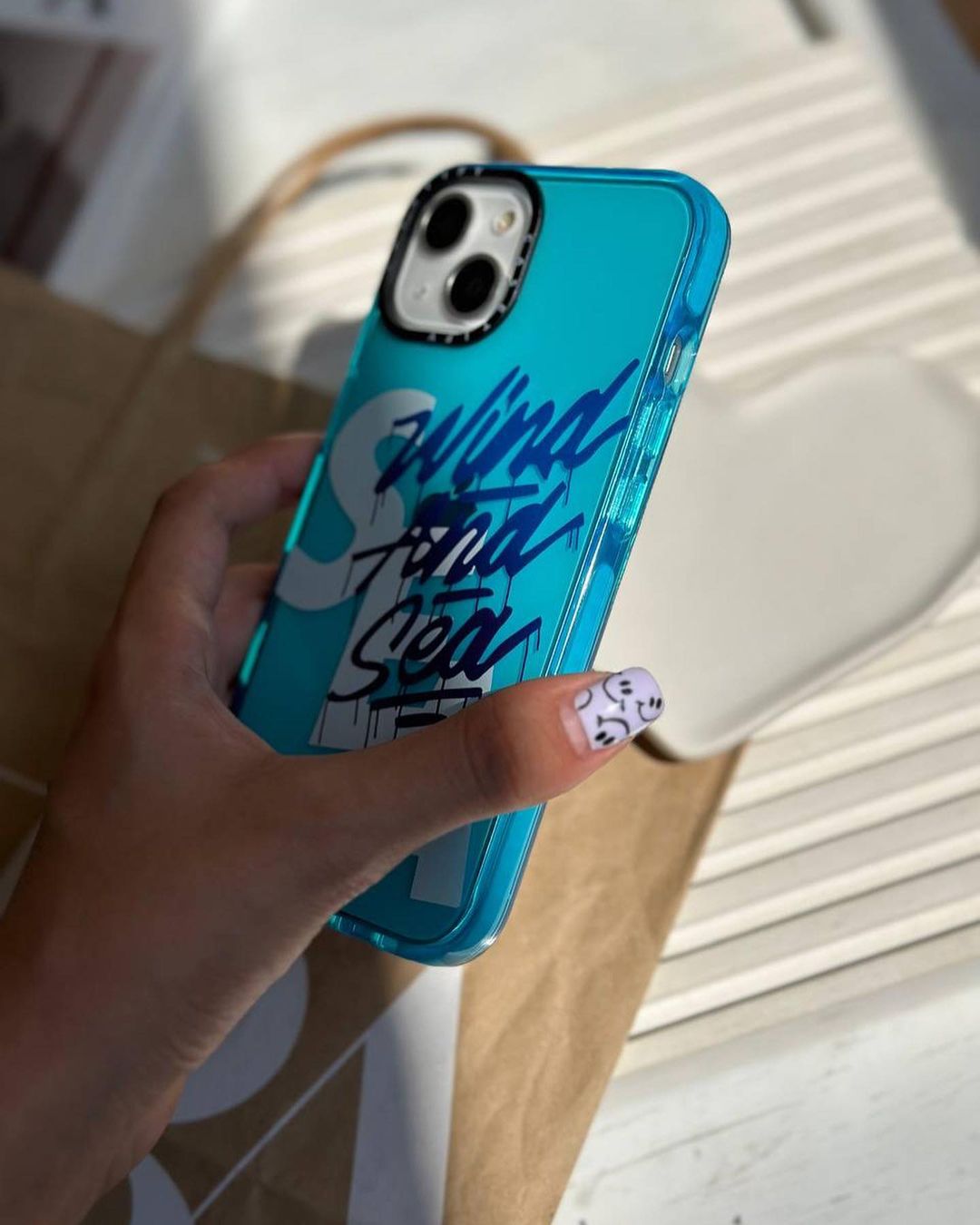 Royal Shine Blue Wind and Sea Beach Water Lovers Translucent Bumper Case