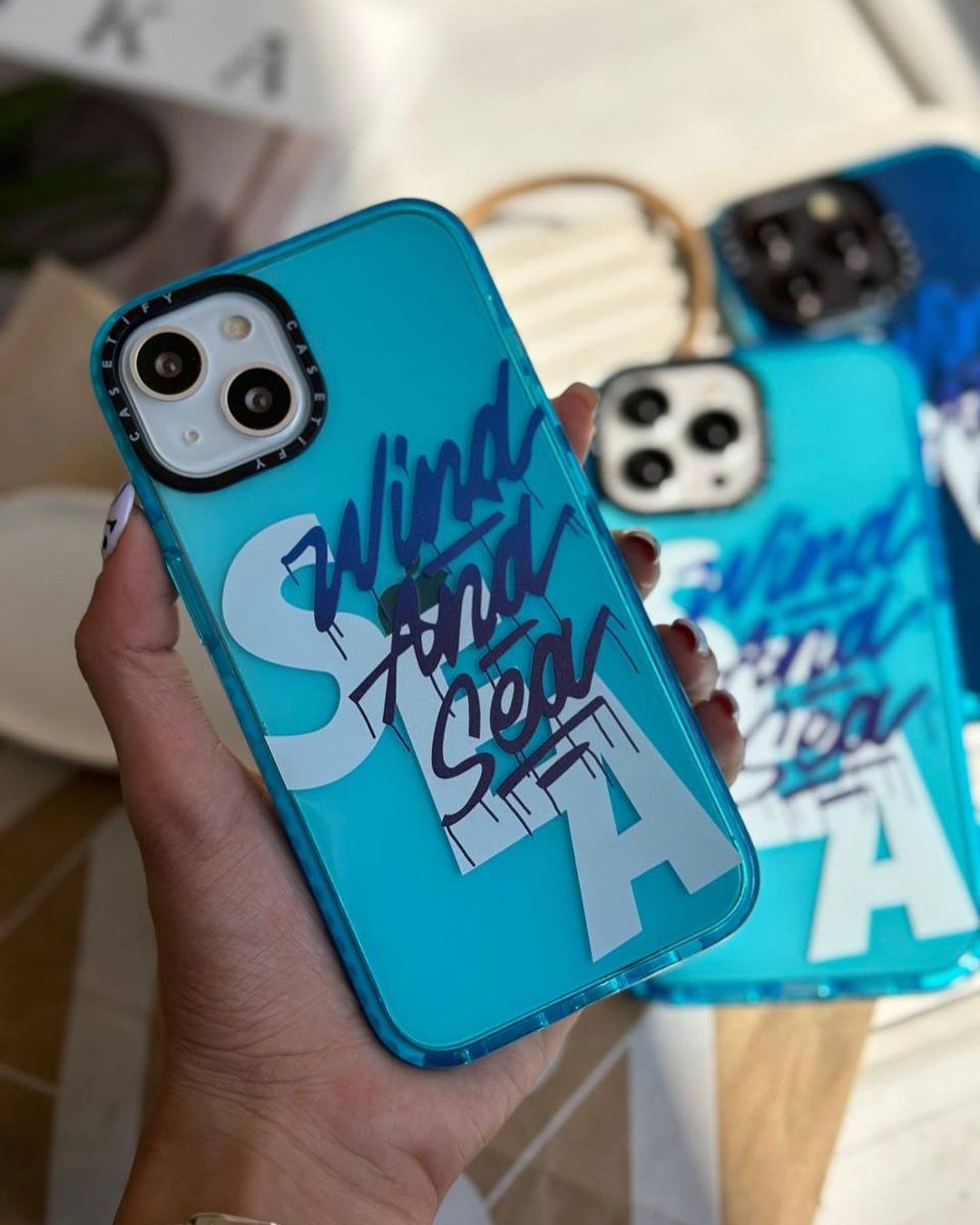 Royal Shine Blue Wind and Sea Beach Water Lovers Translucent Bumper Case