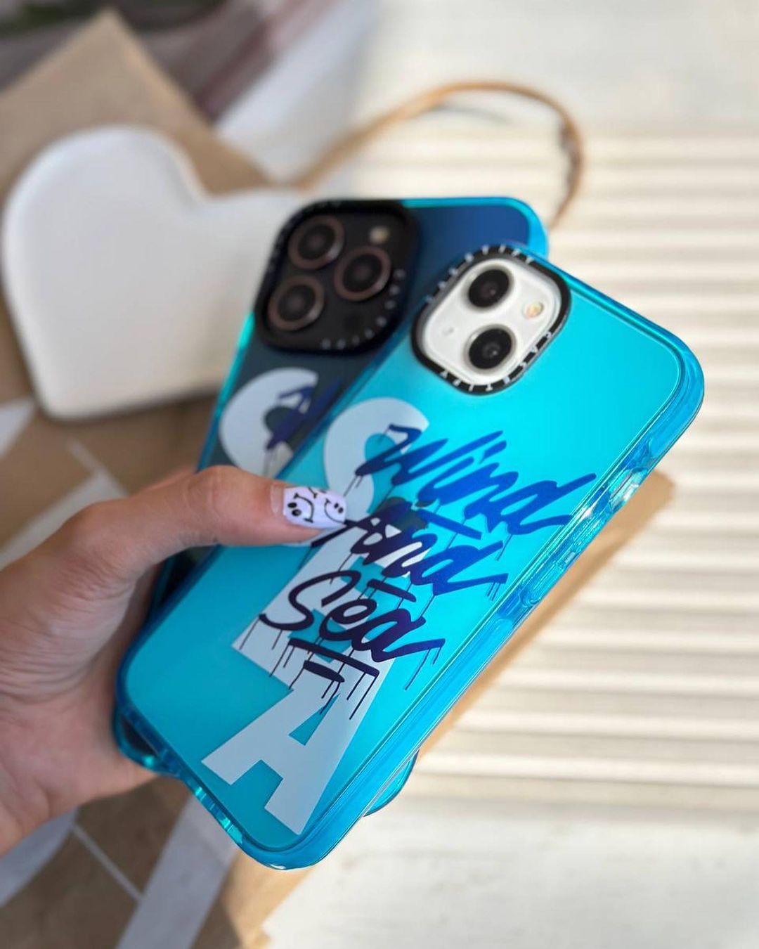 Royal Shine Blue Wind and Sea Beach Water Lovers Translucent Bumper Case