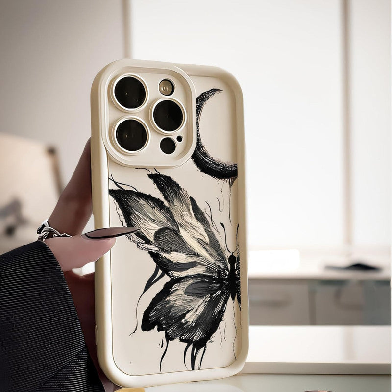 3D Grunge Butterfly Hot Monochrome Half Moon Cute Design Aesthetic Print Cover
