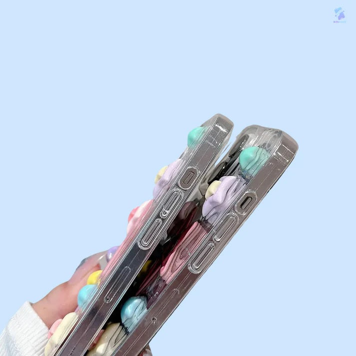Luxury Translucent Rainbow Star Cute Resin Phone Case