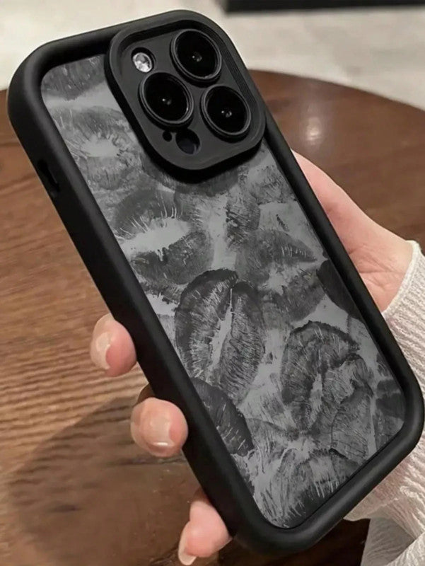 3D Hot Sexy Lips Retro Embossed Kiss| Love Black