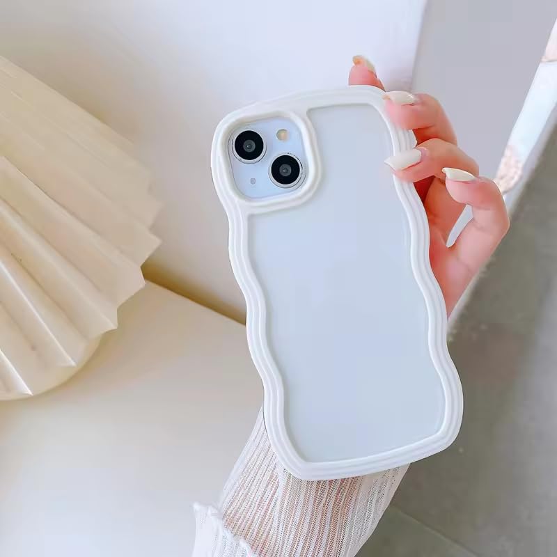 3D Curly Wave TPU Transparent Colorful Frame Bumper Case