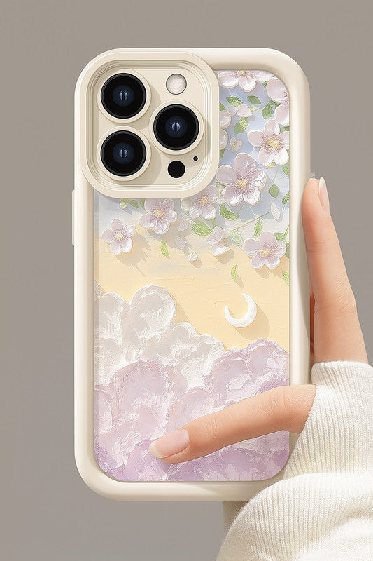 Flowers Pattern Hot 3D Pastel Oil Painting Cute Print Design Aesthetic Cover