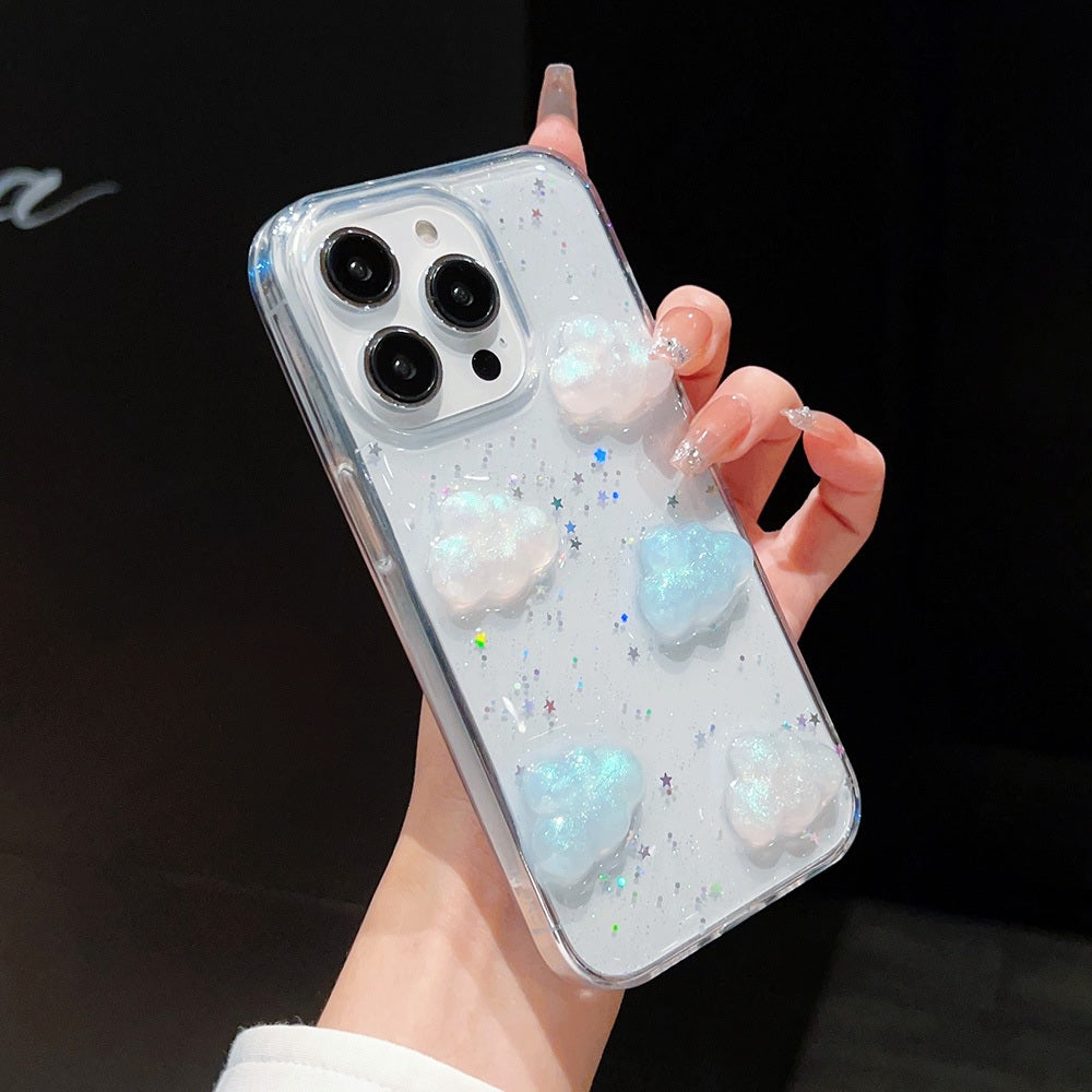 Luxury Translucent Dreamy Cloud Decor Resin Phone Case