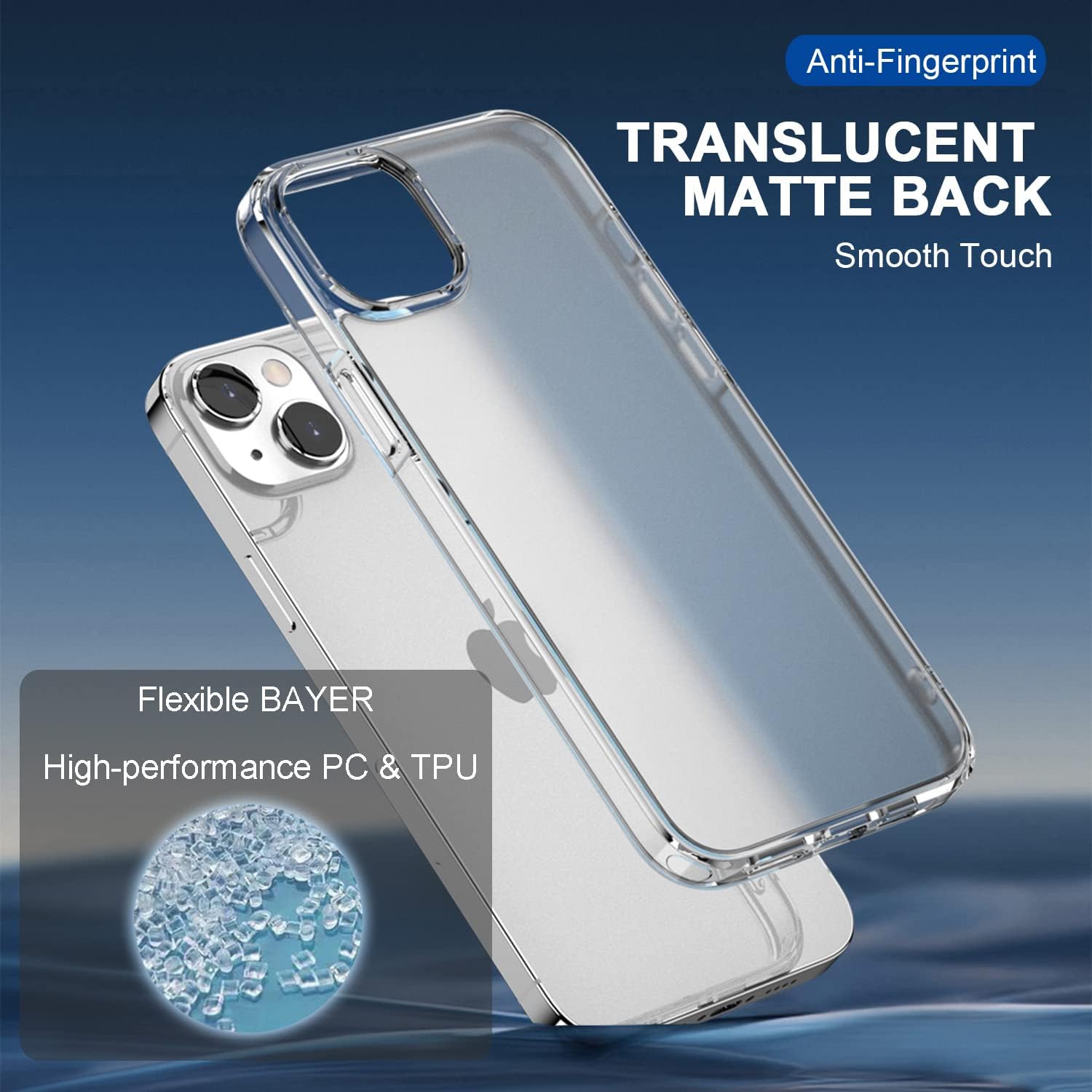 Non-Yellowing ,Anti Fingerprint Matte Transparent Phone Cover