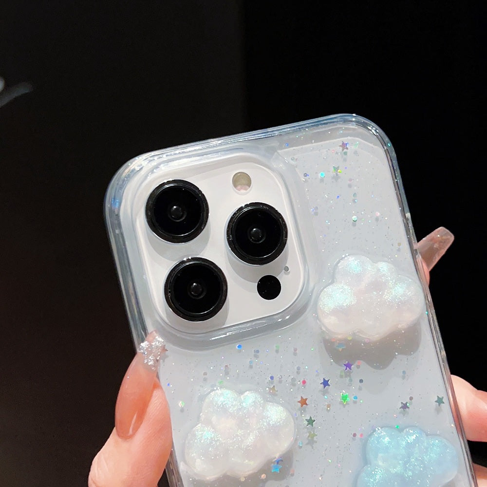 Luxury Translucent Dreamy Cloud Decor Resin Phone Case
