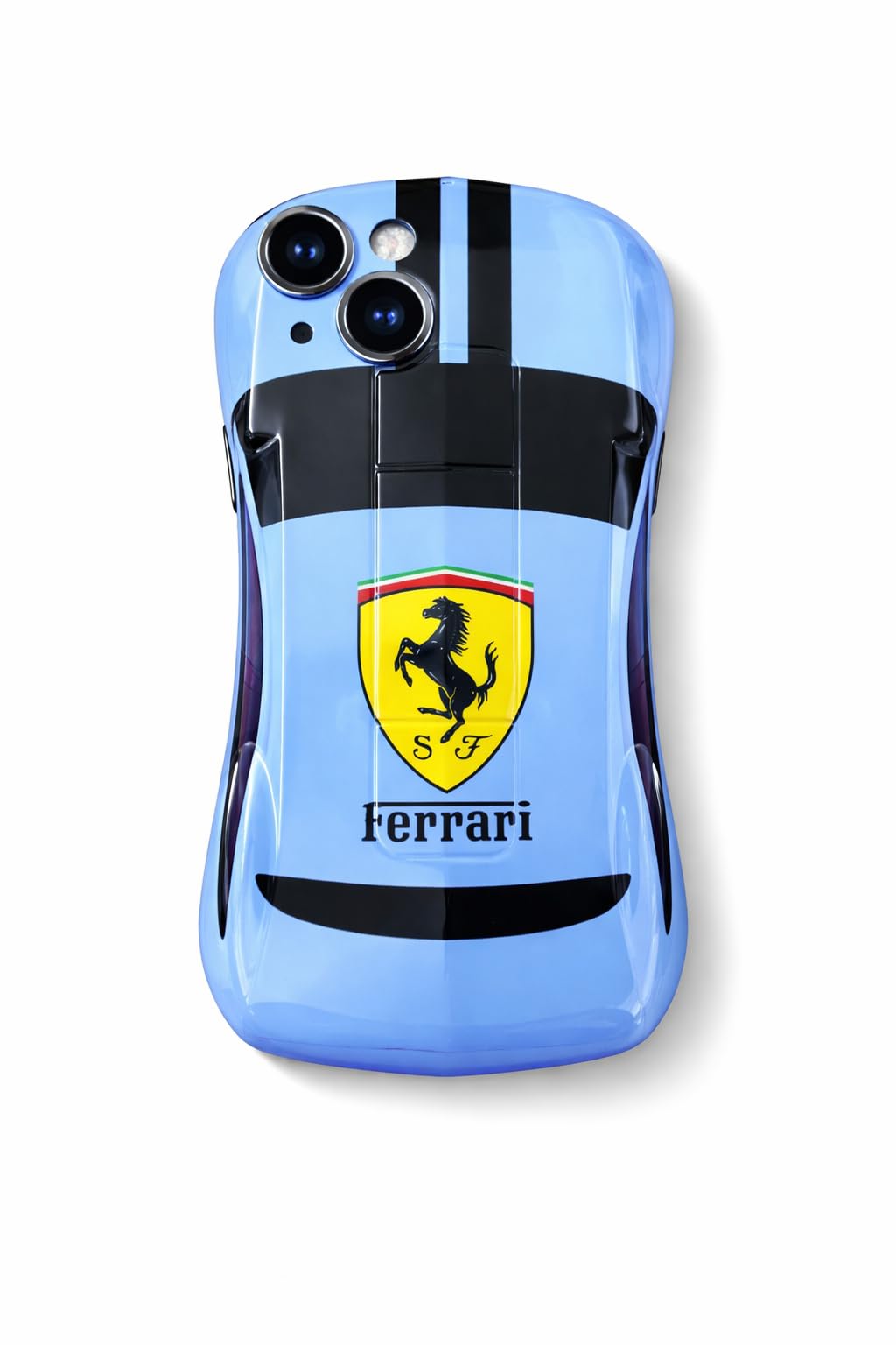 Premium Luxury Super Sports Car Phone Case Automotive Curvy 3D Racing Back Cover For Car Enthusiast - Blue
