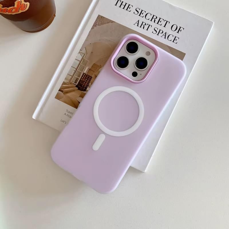 Detachable 2-in-1 Ultra-Hybrid Translusent Neon Back Case Magnetic Magsafe Charging Compatible Pastel Slim Cover