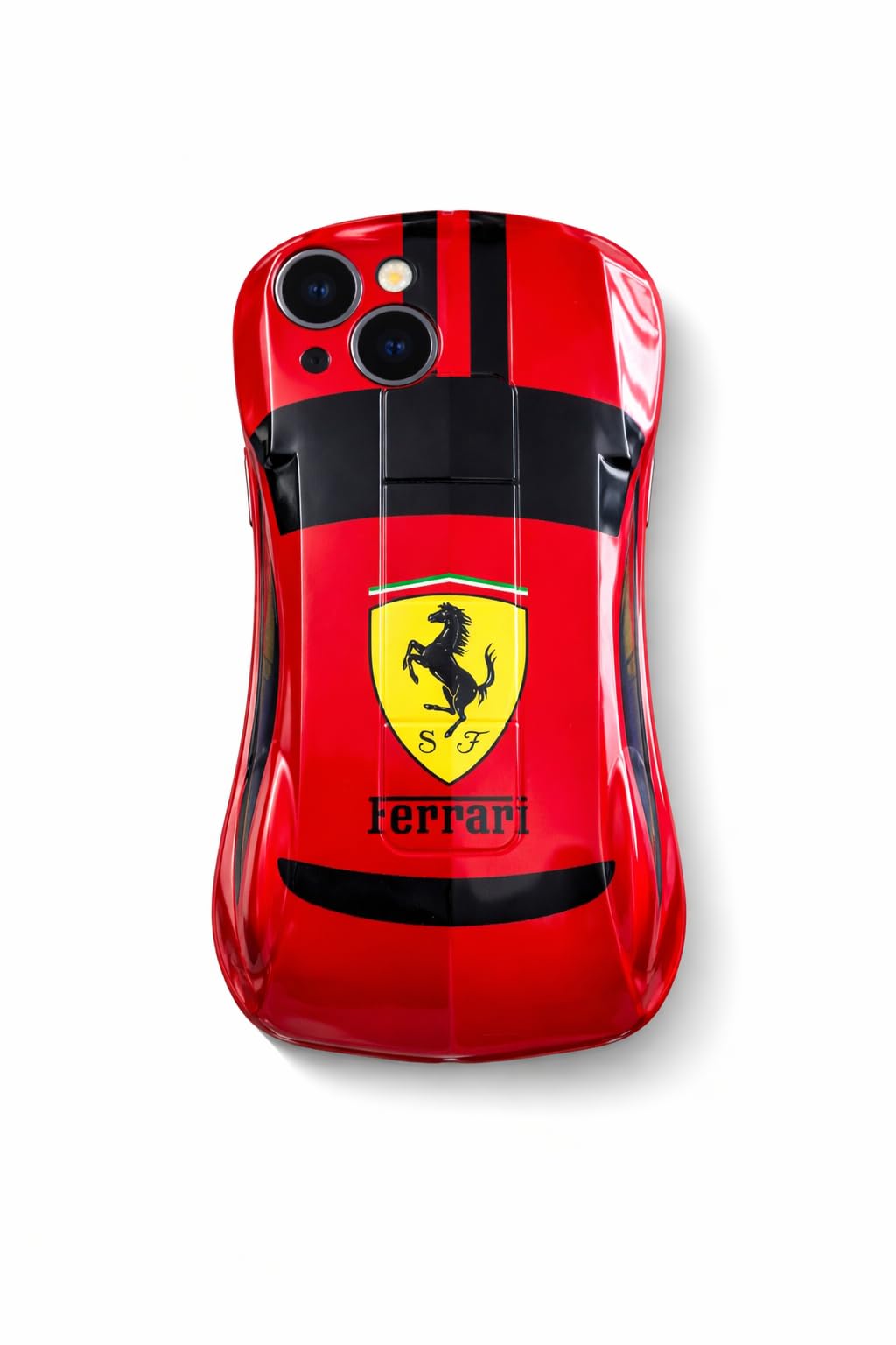 Premium Luxury Super Sports Car Phone Case Automotive Curvy 3D Racing Back Cover For Car Enthusiast - Speed Red