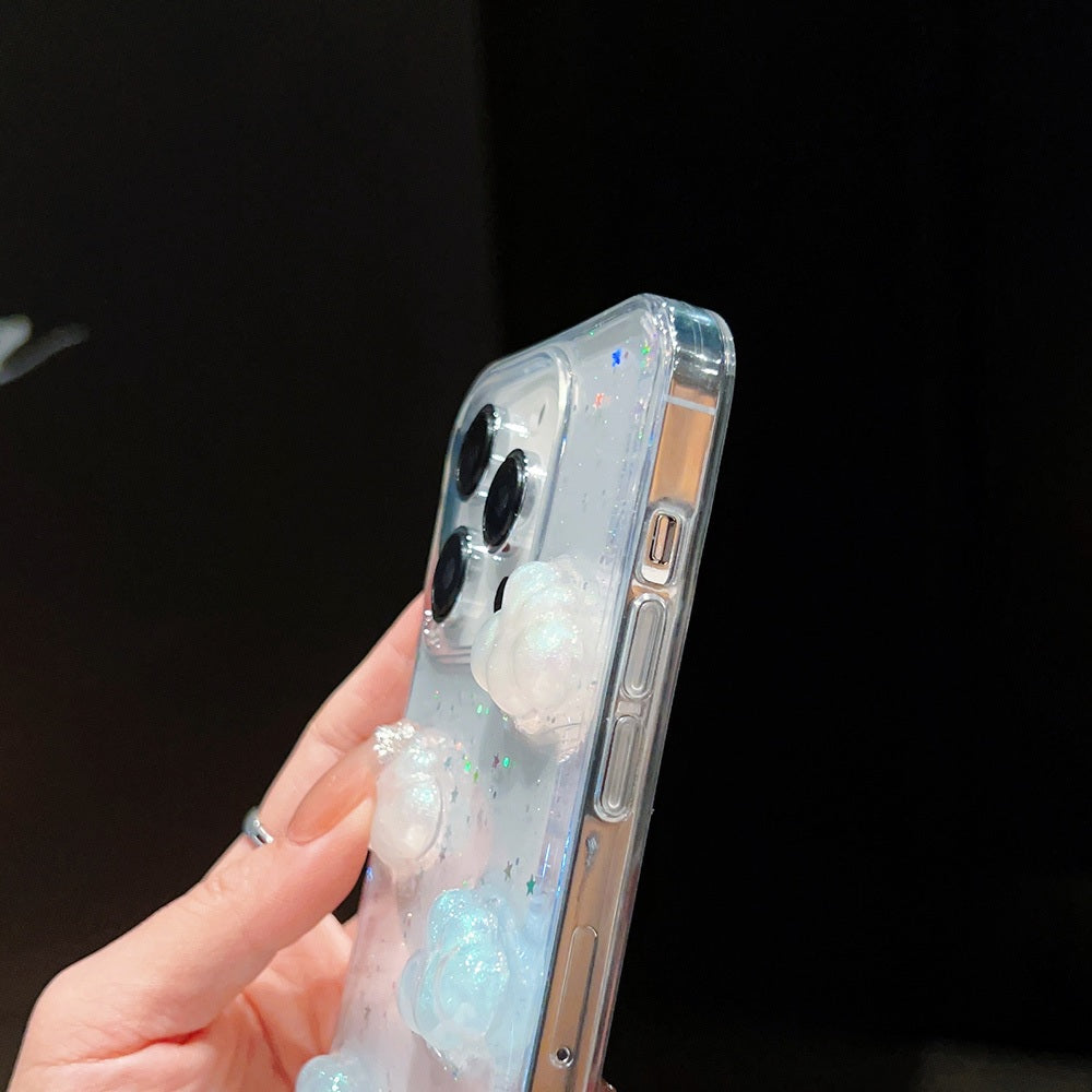 Luxury Translucent Dreamy Cloud Decor Resin Phone Case