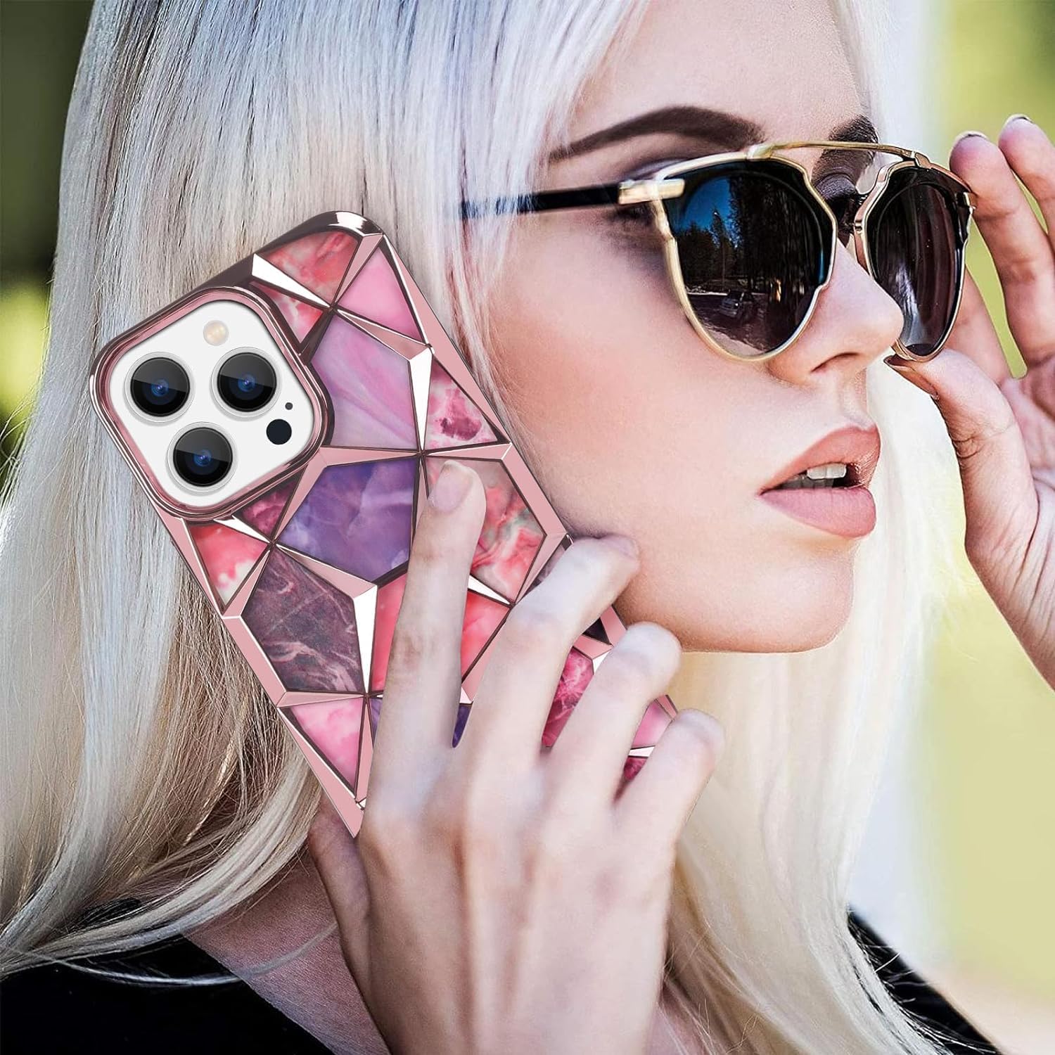 3D Diamond Glitter Bling Cube Gradient Sparkle Case