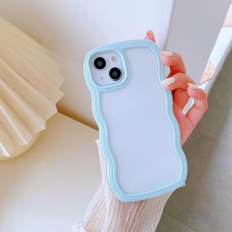 3D Curly Wave TPU Transparent Colorful Frame Bumper Case