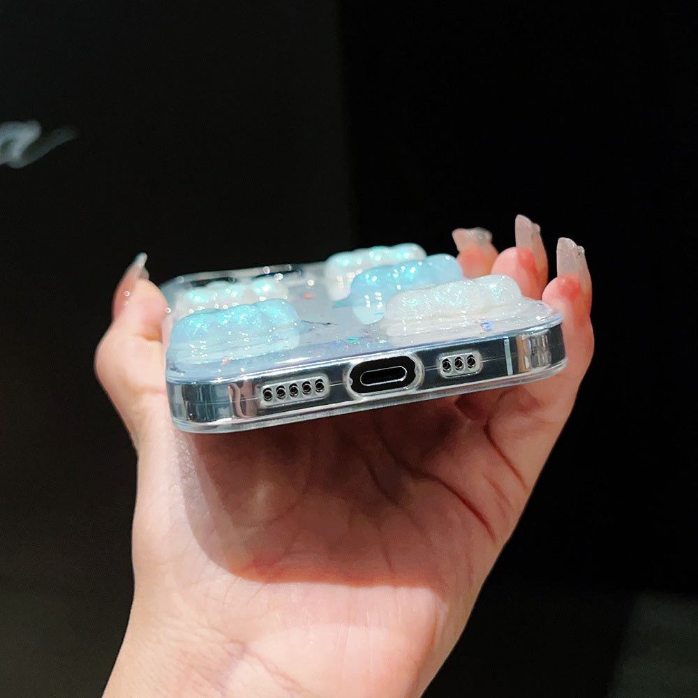 Luxury Translucent Dreamy Cloud Decor Resin Phone Case