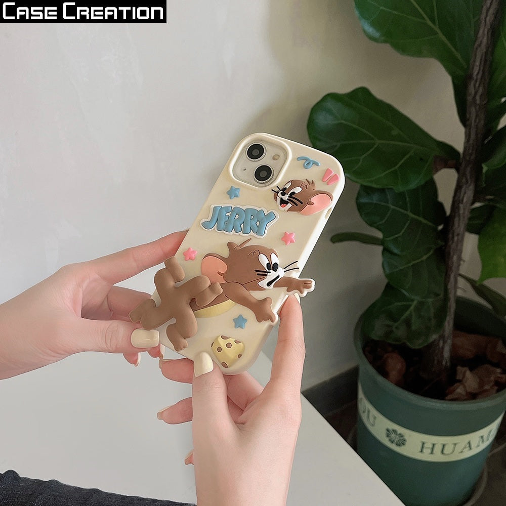 3D Cartoon Mouse Fidget Spinner Playing Game Running Case