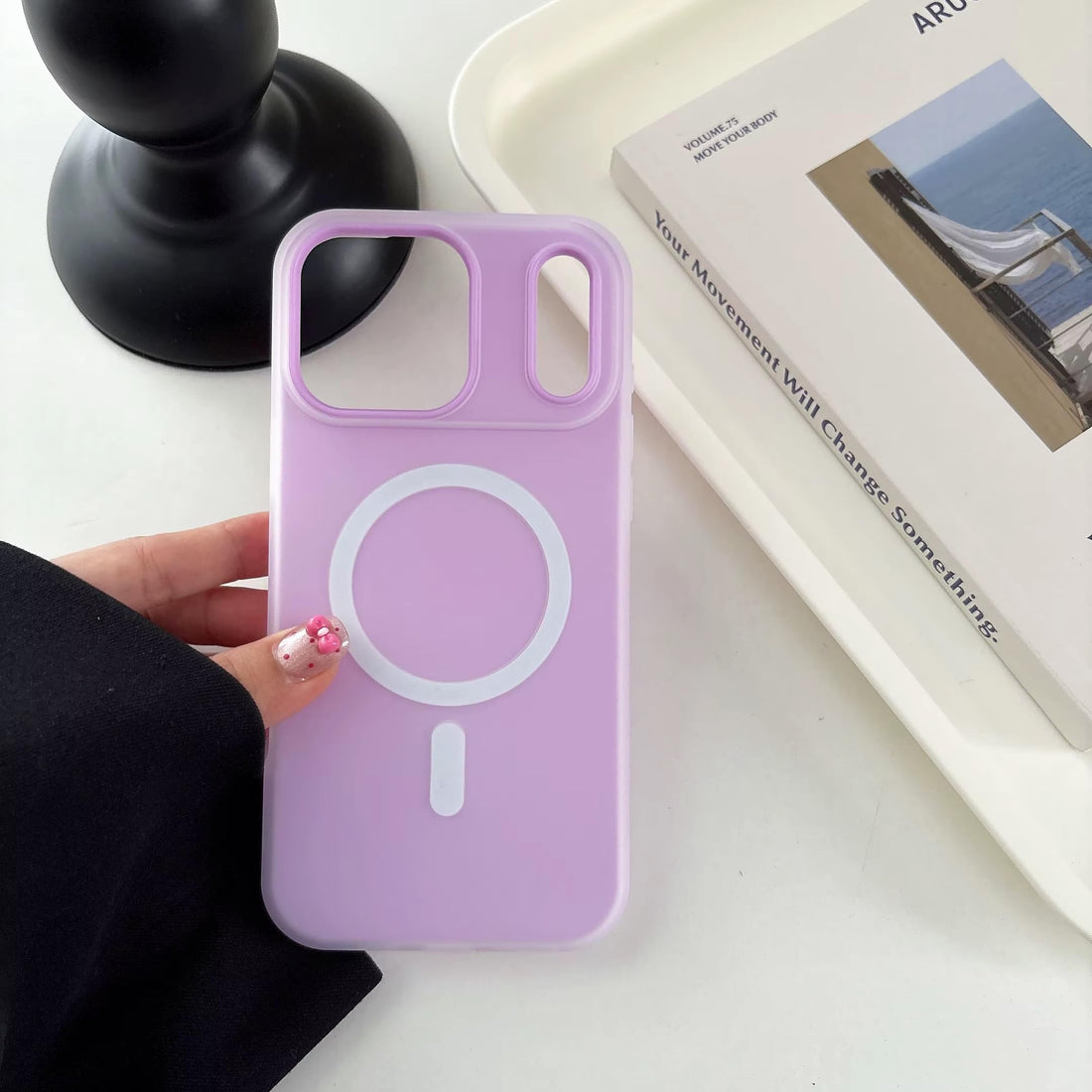 Detachable 2-in-1 Ultra-Hybrid Translusent Neon Back Case Magnetic Magsafe Charging Compatible Pastel Slim Cover