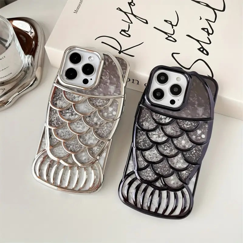 3D Mermaid Glitter Chubby Luxury Fat Fish Case