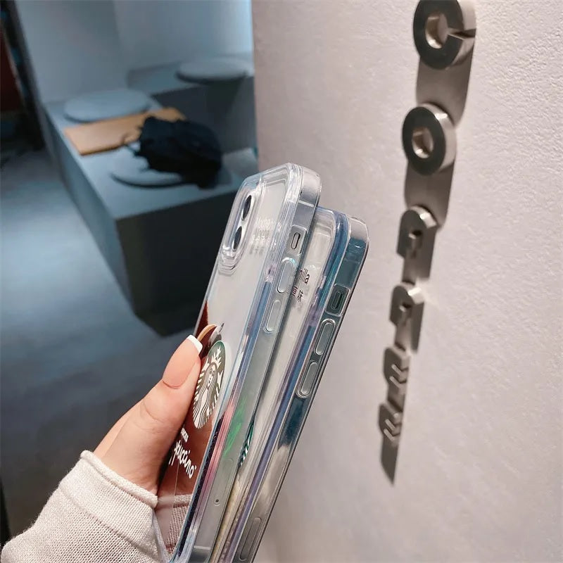 Starbuck Coffee Lover Floating Liquid Design Case