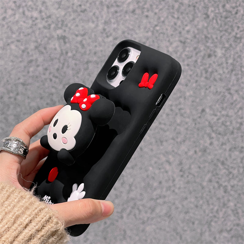 3D Cartoon Minnie Doll Grip Holder Pop Case