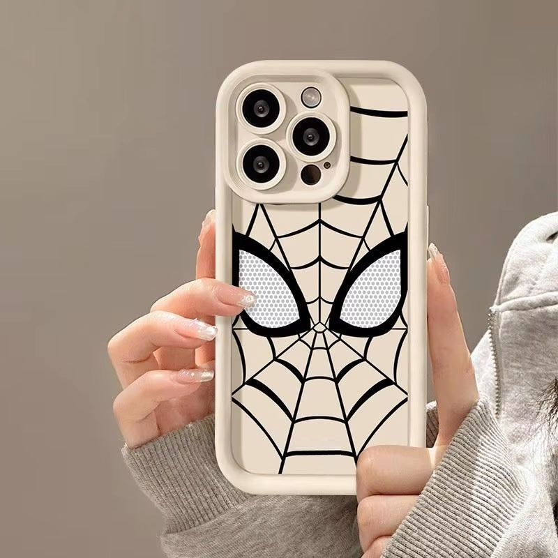 3D Spidey Face Mask Super Hero Movies Spider Man Cartoon Case | Love White Web