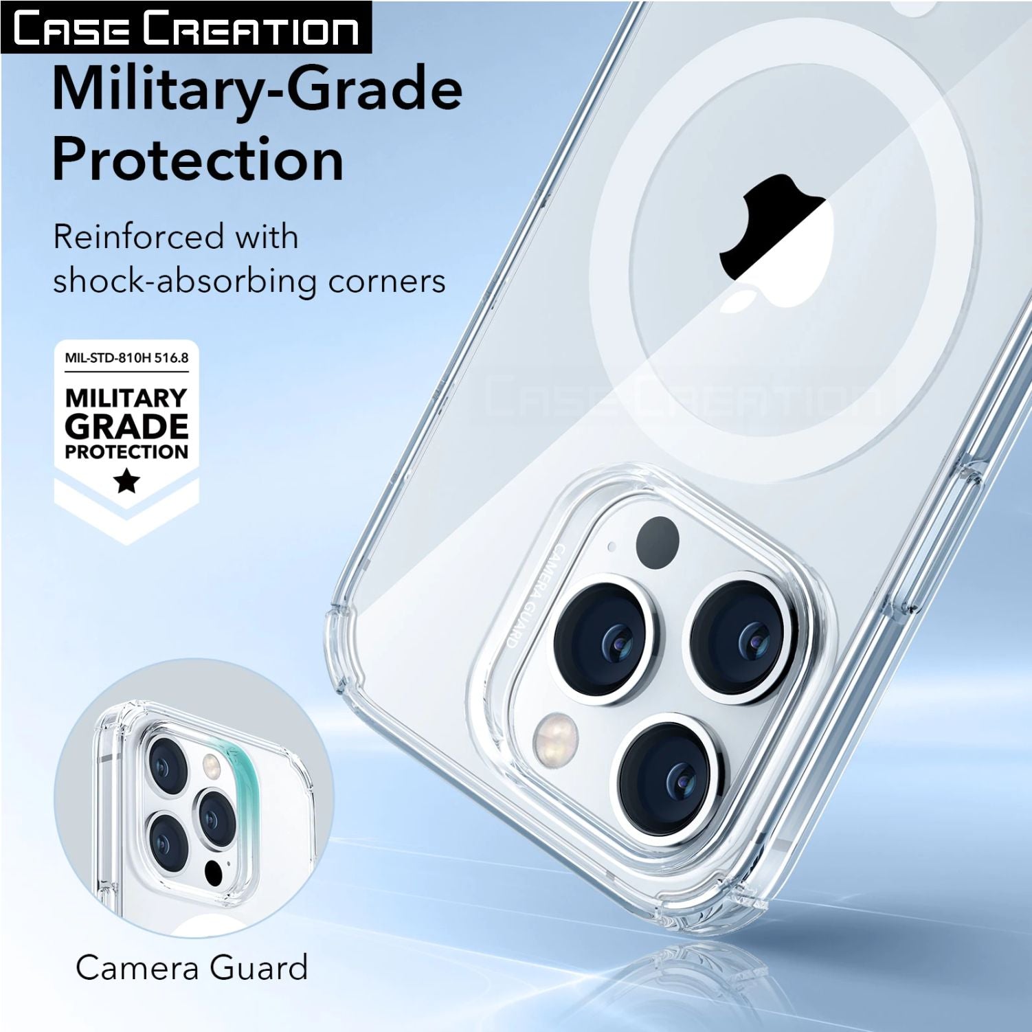 Magnetic MagSafe Transparent Clear TPU Case Supports Fast Wireless Charging
