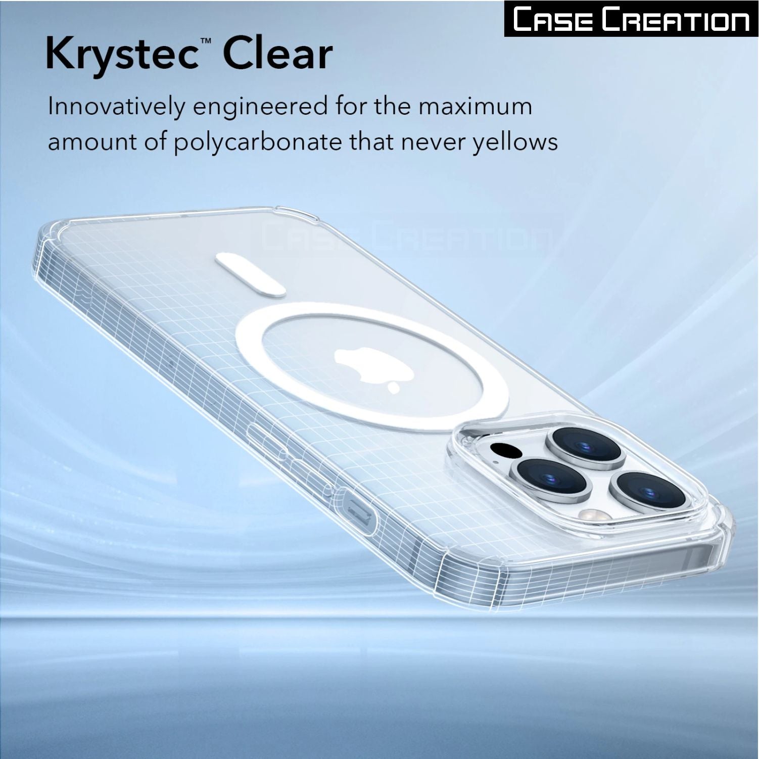 Magnetic MagSafe Transparent Clear TPU Case Supports Fast Wireless Charging