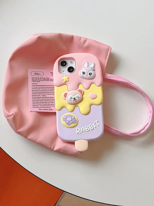 3D Ice Candy Rabbit Ice Cream Candy Duffy Bear Toy Cartoon Kawaii Case