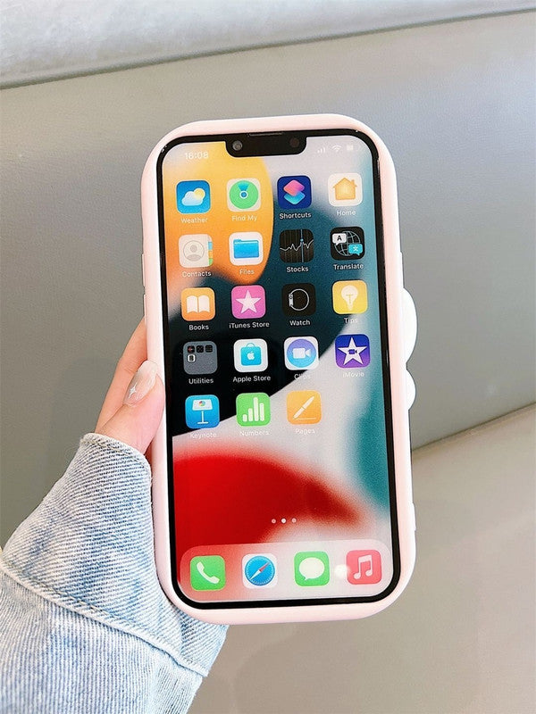 3D Cute Magical Fairy Angel Wings Folding fly Cartoon Magic Stars Heart Shaped Diamond Phone Stand Holder Case