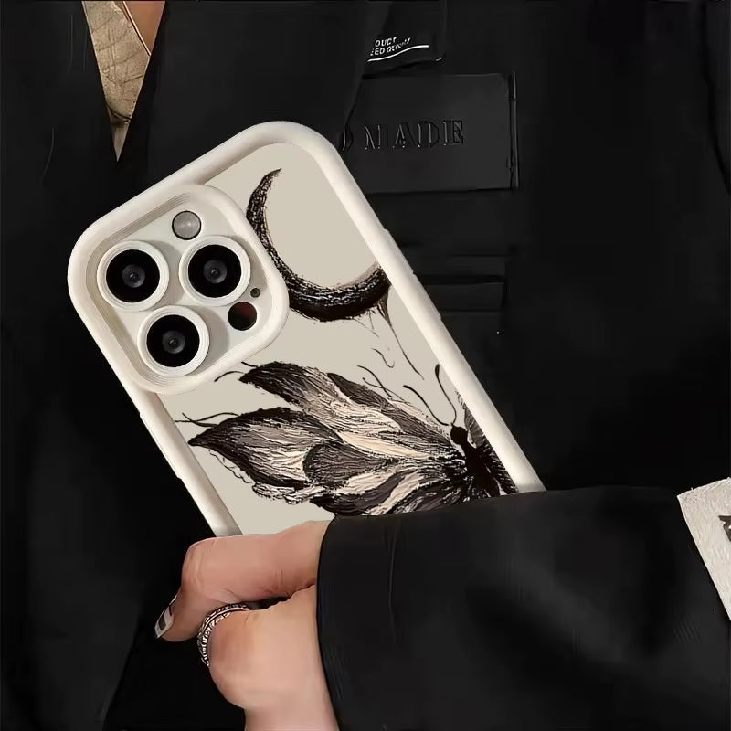 3D Grunge Butterfly Hot Monochrome Half Moon Cute Design Aesthetic Print Cover