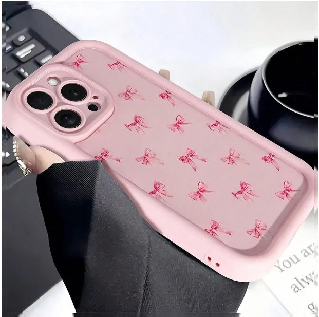 Hot 3D Ribbon Pink Bow Pattern Cute Design Fashion Aesthetic Printed Cover
