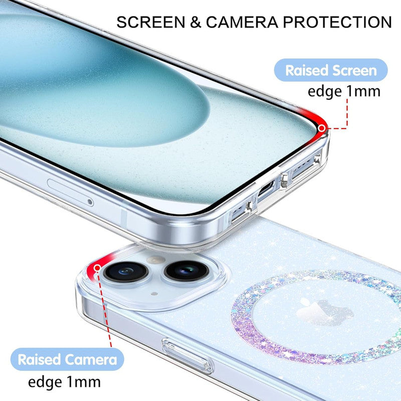 Magnetic Glitter Hard Crystal Clear Sparkle Bling Phone Case