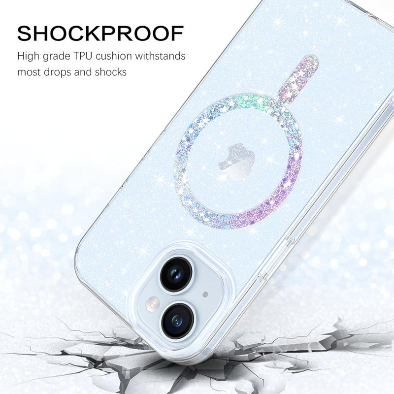 Magnetic Glitter Hard Crystal Clear Sparkle Bling Phone Case