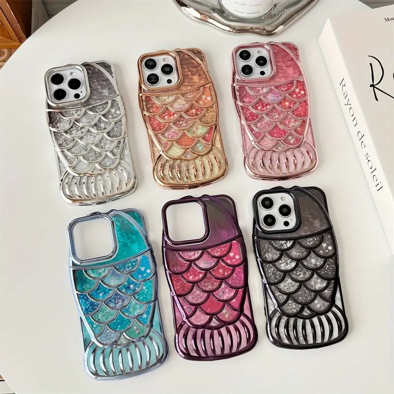 3D Mermaid Glitter Chubby Luxury Fat Fish Case