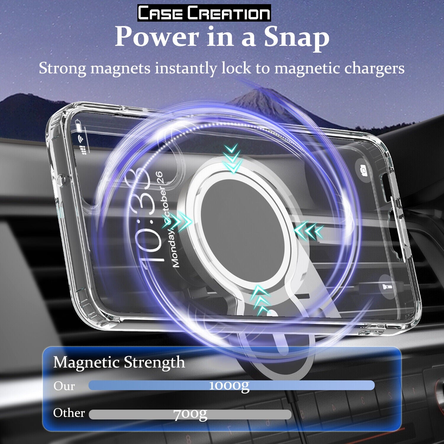 Magnetic MagSafe Samsung Transparent Clear TPU Case Supports Fast Wireless Charging