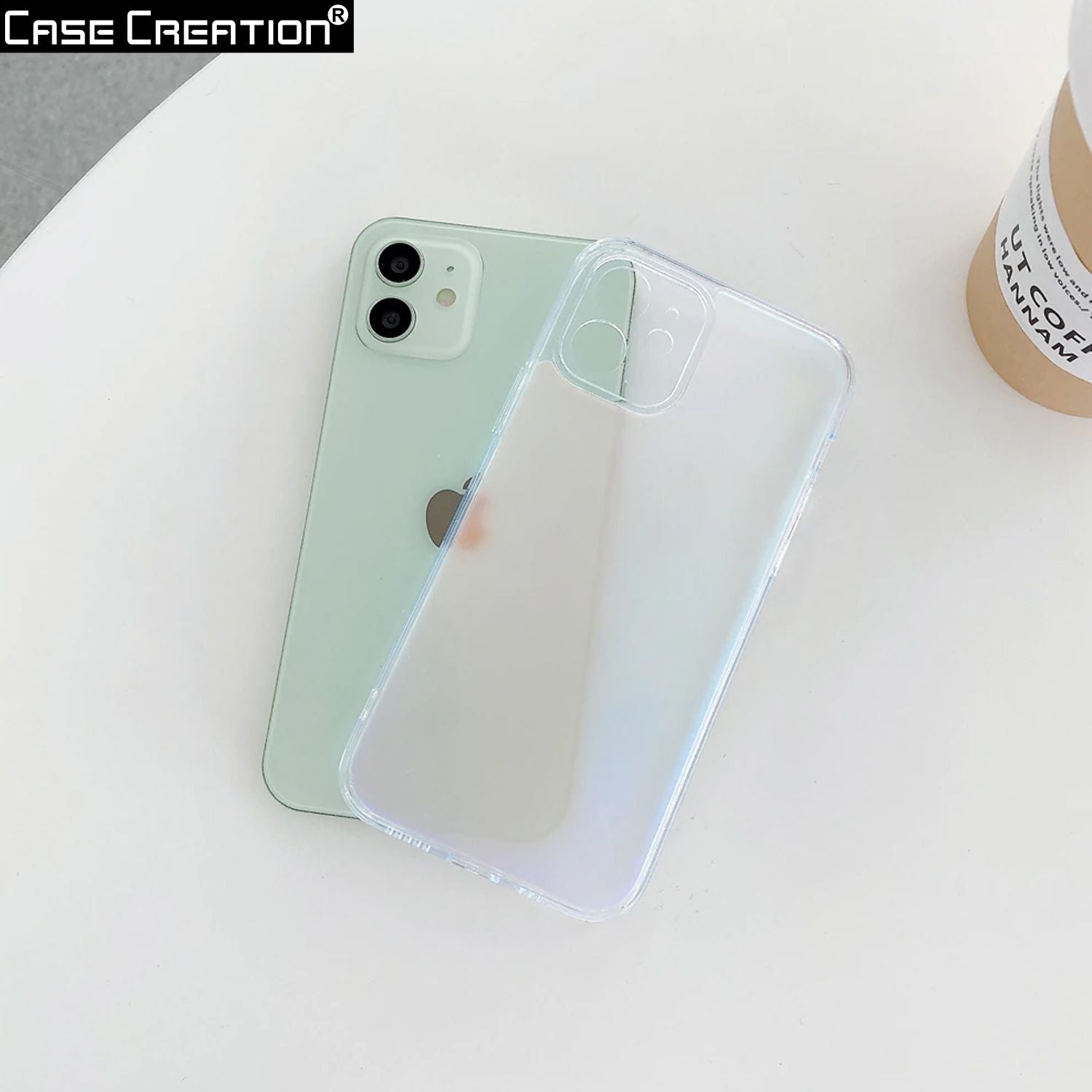 Holographic Clear Super Slim Apple 3D Color Changing Fashion Cool Reflective Hard Back Cover