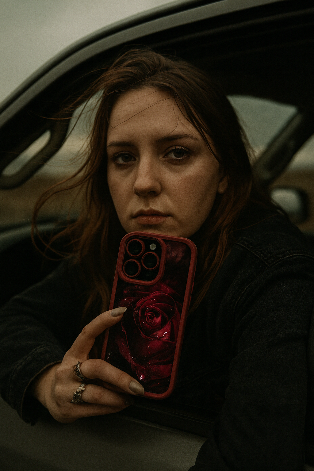 3D Cute Red Rose Water Gorgeous Raindrop Flower Cute Hot Design Aesthetic Print Cover