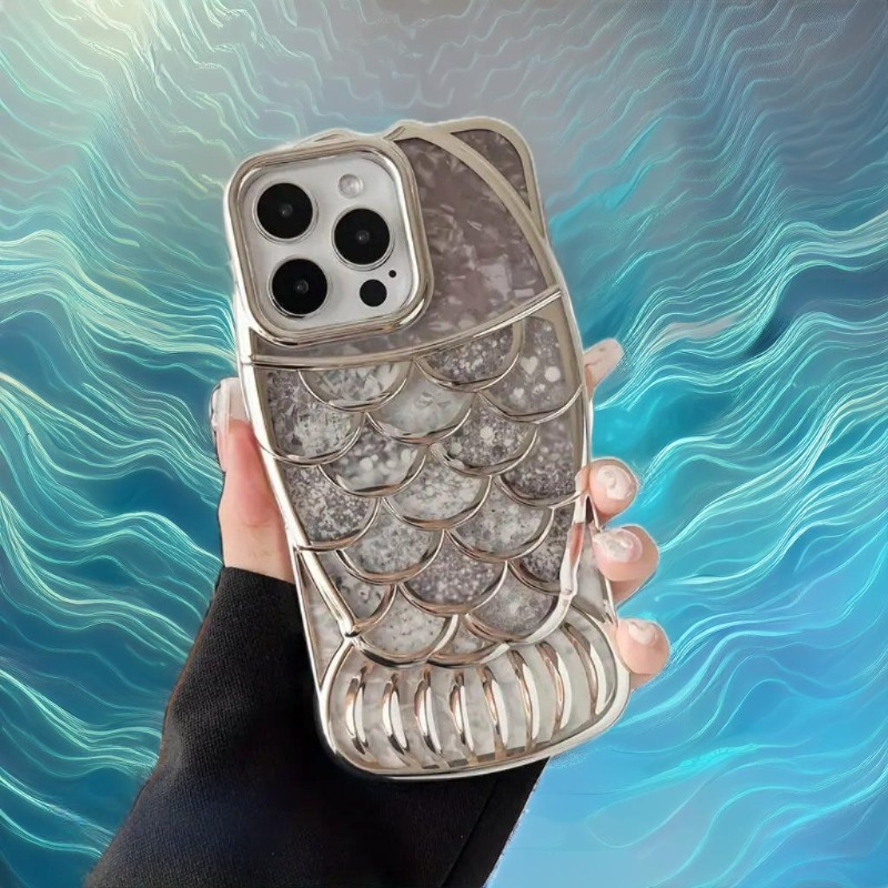 3D Mermaid Glitter Chubby Luxury Fat Fish Case