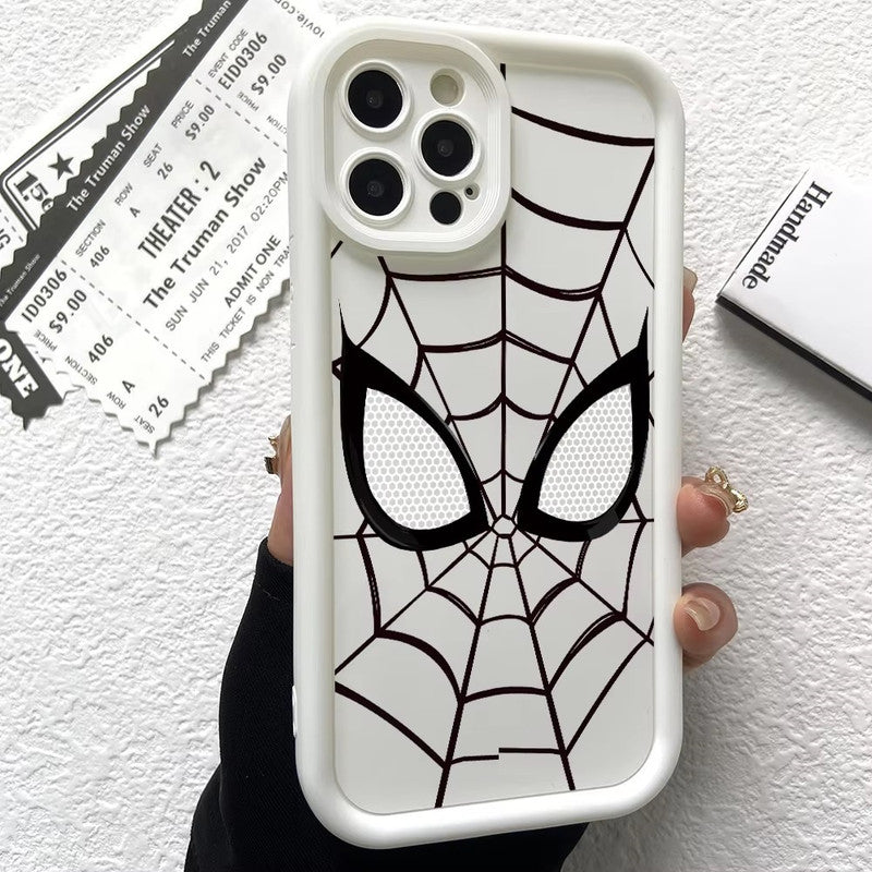 3D Spidey Face Mask Super Hero Movies Spider Man Cartoon Case | Love White Web