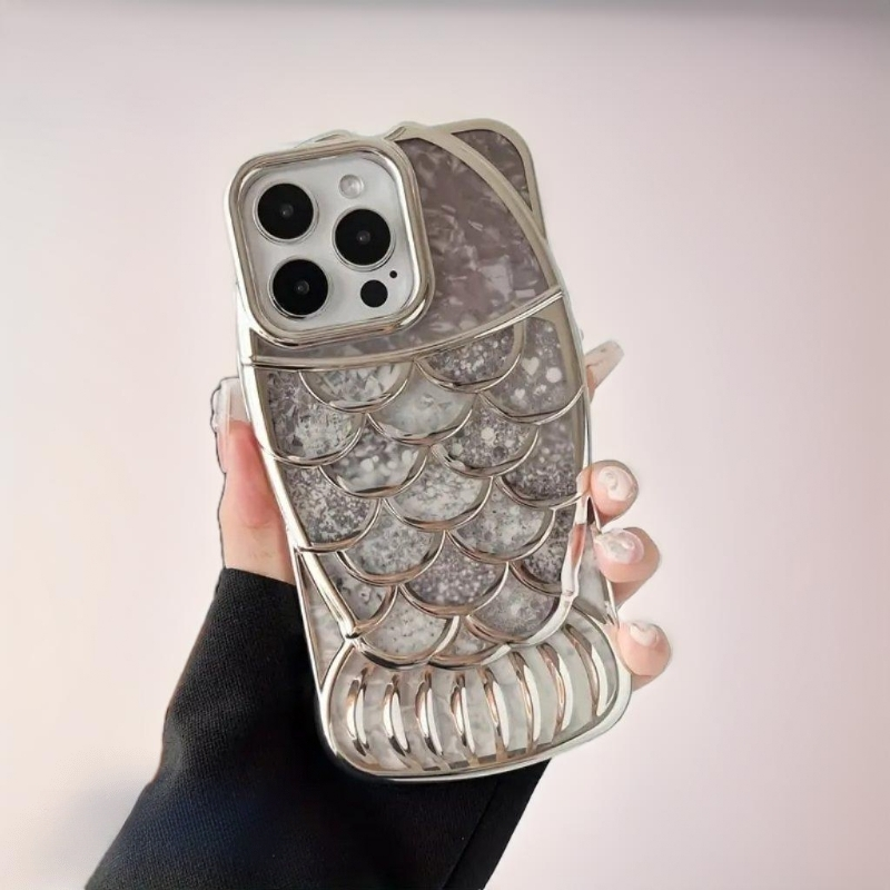 3D Mermaid Glitter Chubby Luxury Fat Fish Case