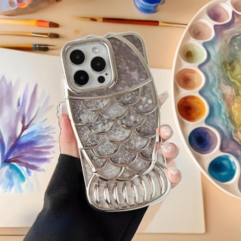 3D Mermaid Glitter Chubby Luxury Fat Fish Case