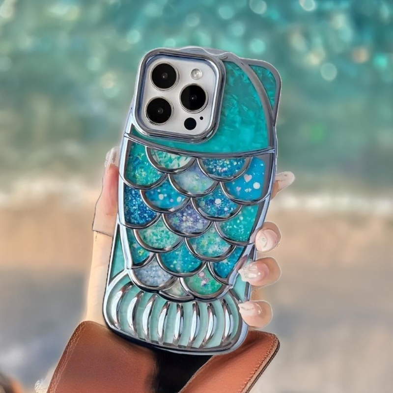 3D Mermaid Glitter Chubby Luxury Fat Fish Case